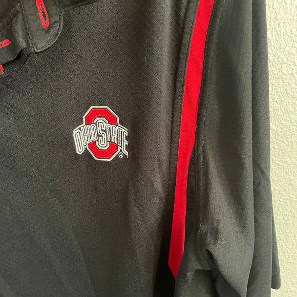 nike team dry fit osu ohio state university black embroidered polo size XL - Picture 3 of 6